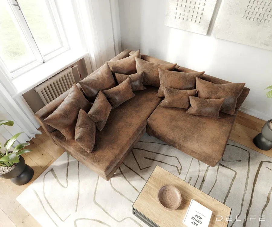 kutna garnitura clovis 200x185cm, materijal: mikrovelur - slika 4