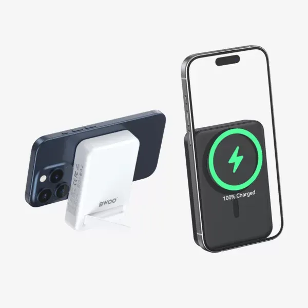 10000mah mag safe power bank prijenosna baterija sa stalkom max bwoo - slika 2