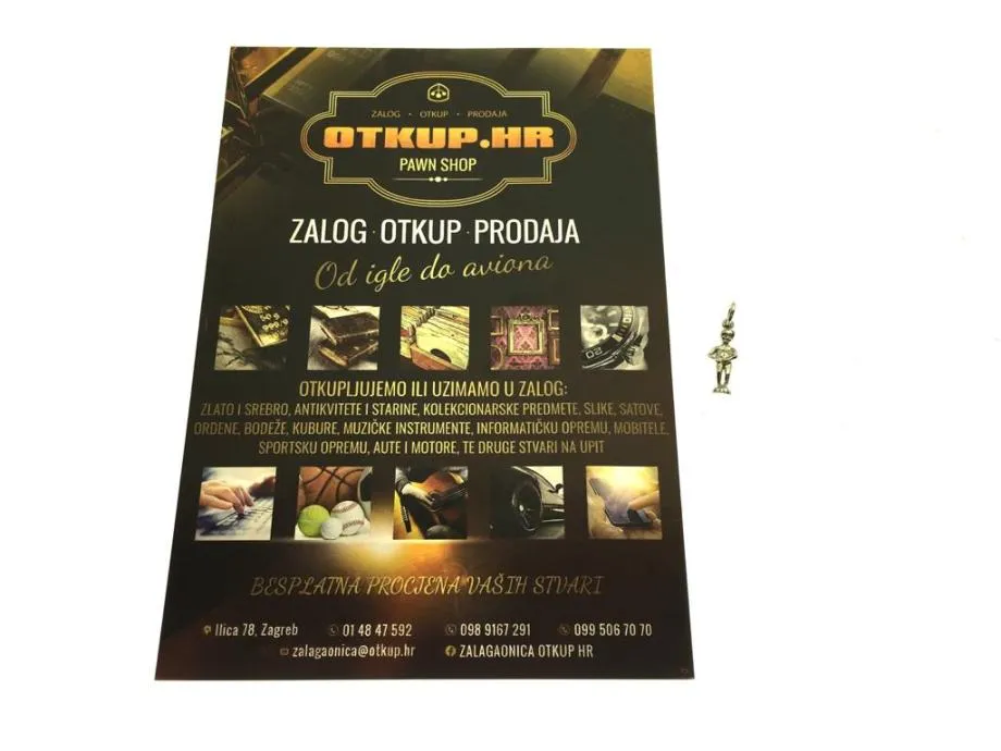 srebrni privjesak "dječak" / r1, rate !! - slika 2