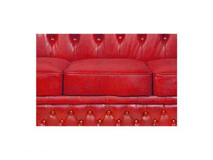 chesterfield garnitura winfield basic luxe leather | 4-sjedišta | red - slika 2