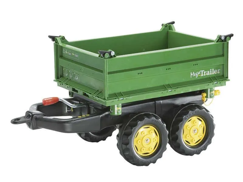 rolly toys prikolica mega zelena sa žutim kotačima - slika 1