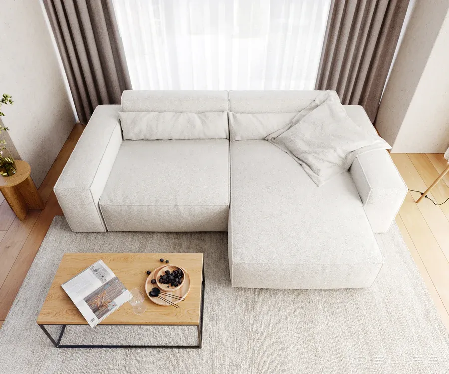 kutna garnitura sirpio xl 266x173cm, materijal: boucle - slika 2
