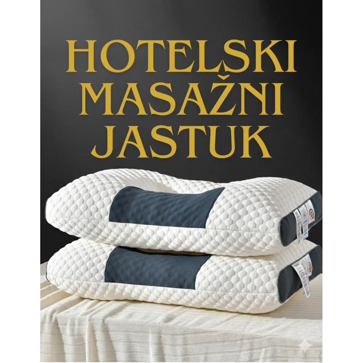 hotelski spa ortopedski jastuk 65x40 cm - slika 3