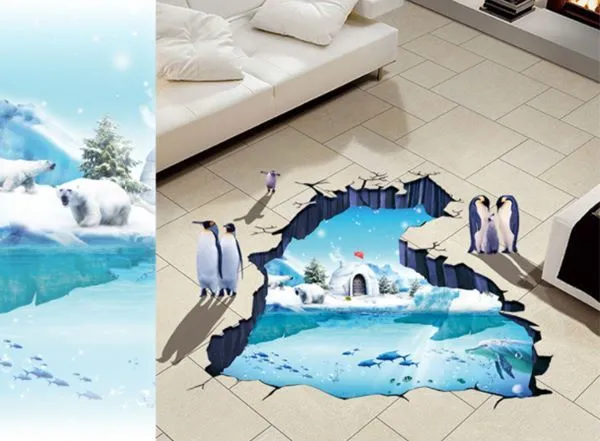 3d wall sticker sjeverni pol dimenzije 90x60 cm - slika 4