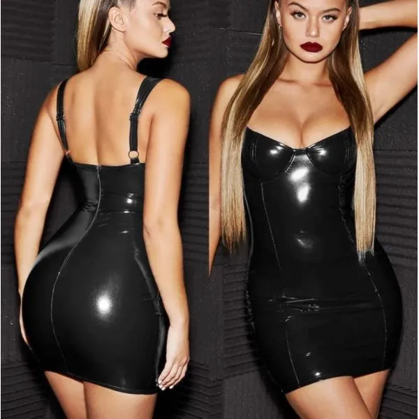 haljina leather dress - slika 10