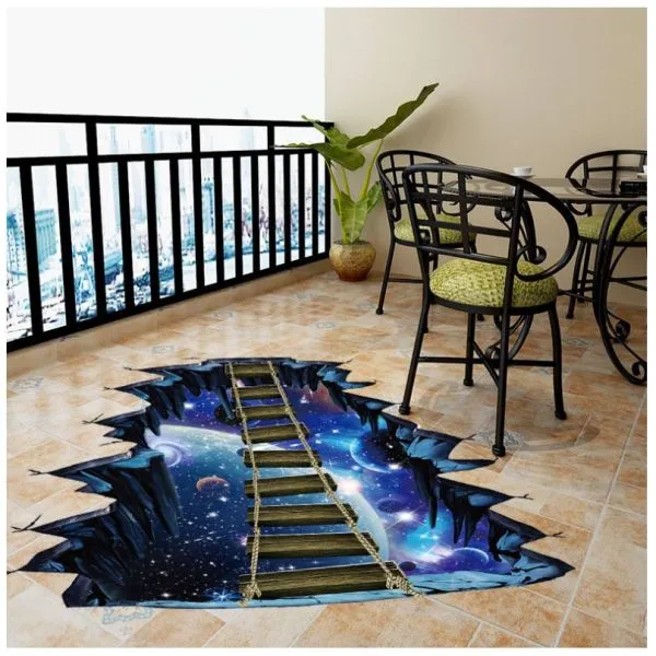 3d wall sticker space bridge dimenzije 90x60 cm - slika 3