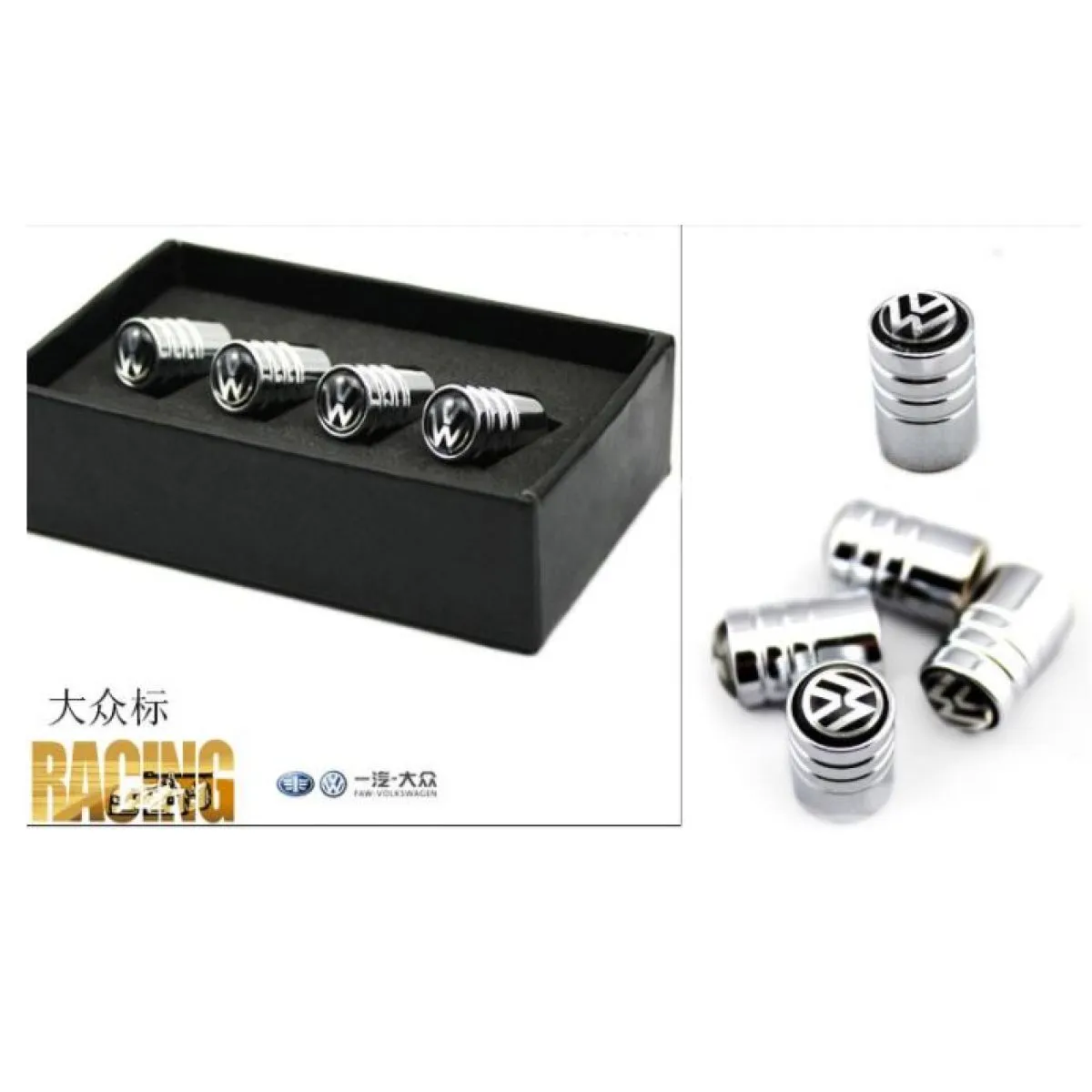 metalne/alu/chrome kapice za ventile (4 kom paket) - slika 3