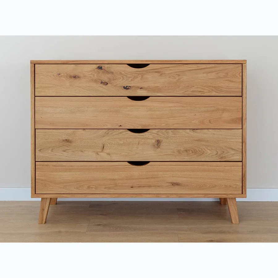 komoda simona 110x40 cm, materijal: masivno drvo hrast - slika 2
