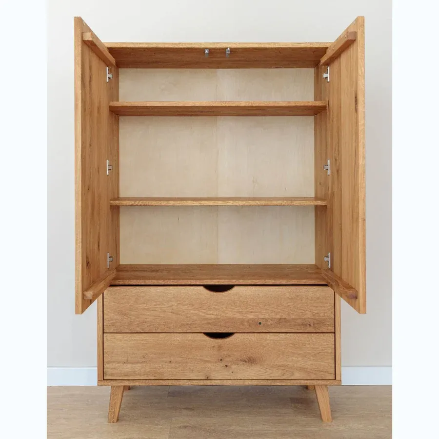 komoda simona 90x40 cm, materijal: masivno drvo hrast - slika 6