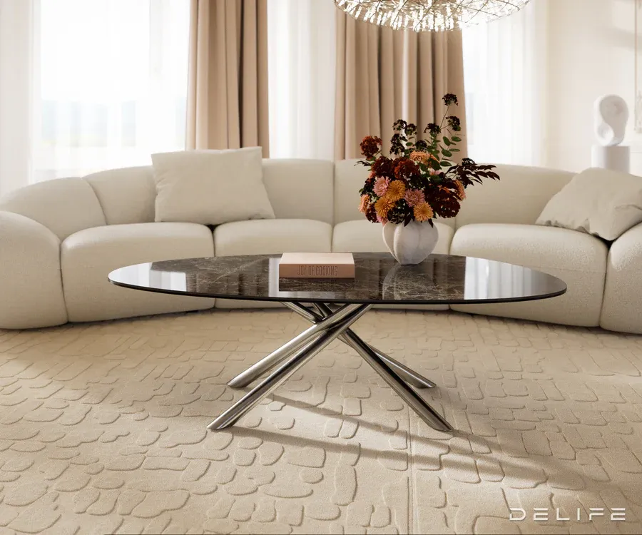 klub stolić edge 140x75cm, materijal: keramika laminam emperador - slika 2