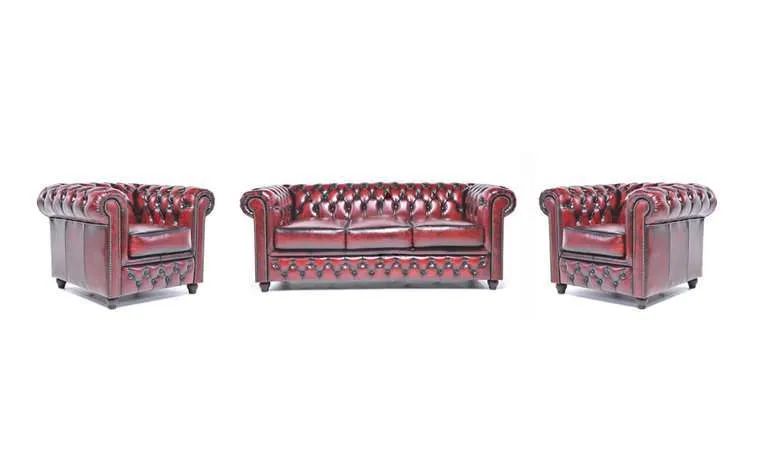 Chesterfield Set Garnitura Original Leather | 1 + 1 + 3 sjedišta - Ježdovec, Zagreb