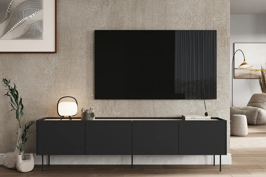 tv komoda desin 220cm, 4 vrata, materijal: mdf - slika 5