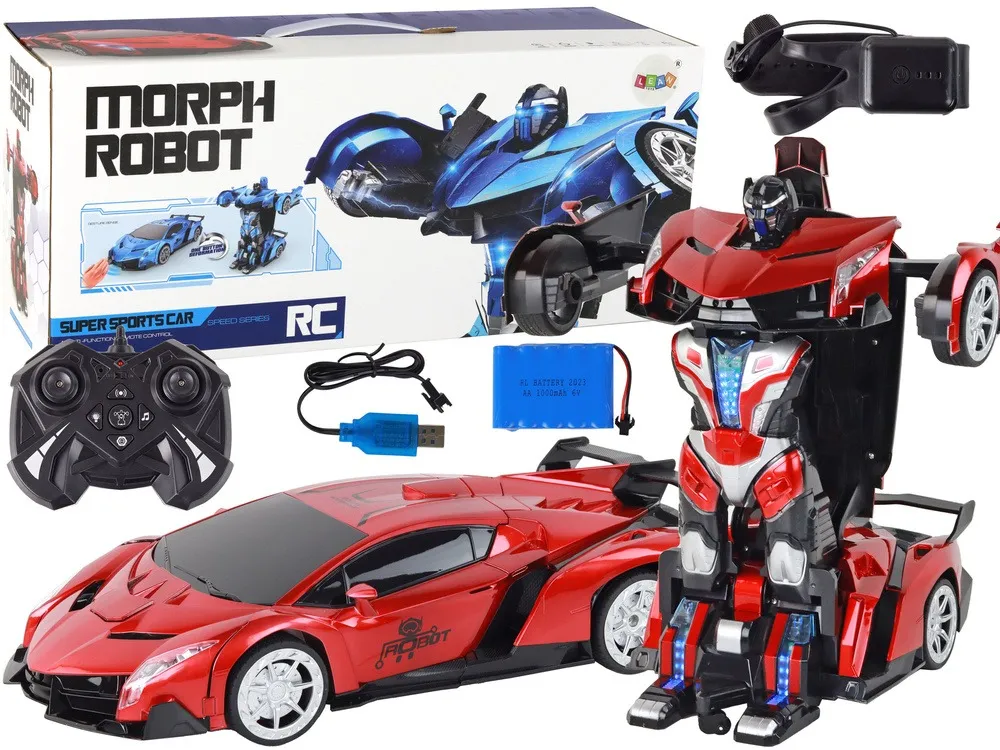 Auto na daljinsko upravljanje Robot Transformation R/C 1:10- crveni - Mursko Središće