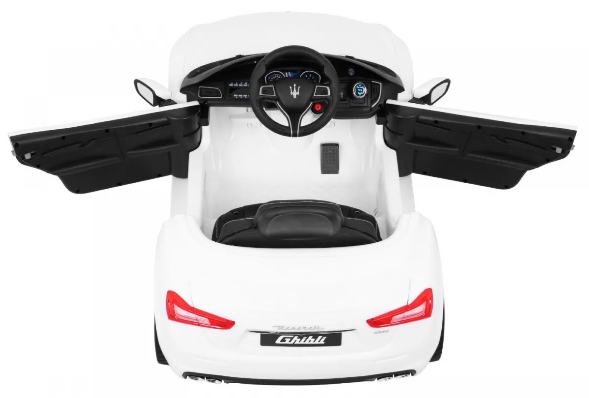 licencirani auto na akumulator maserati ghibli - bijeli - slika 6
