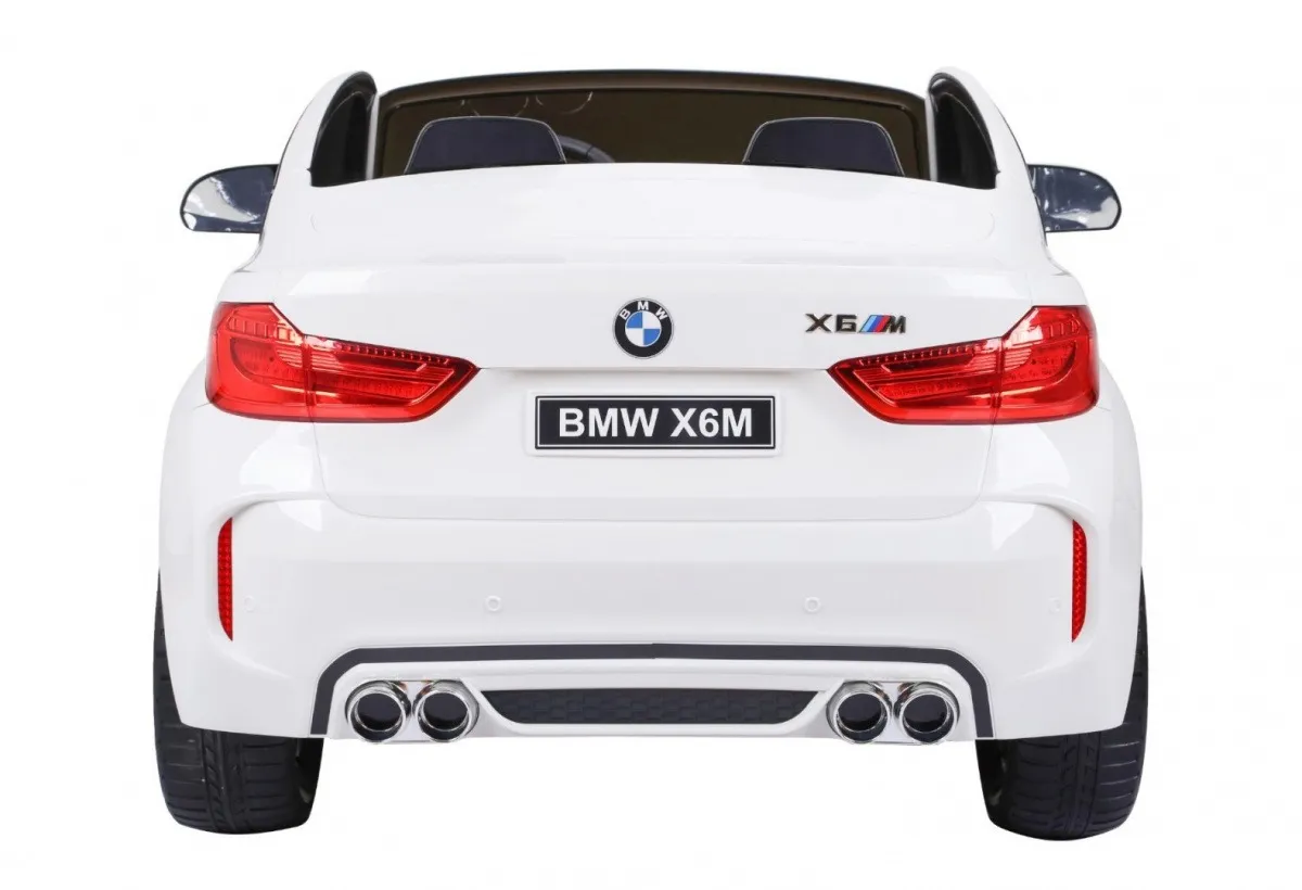 licencirani auto na akumulator bmw x6m xxl - dvosjed - bijeli - slika 5