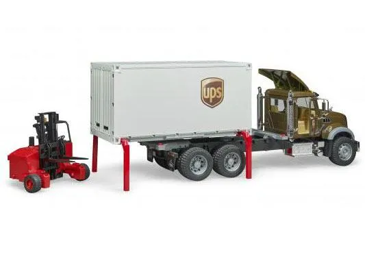 bruder mack ups logistički kamion sa viličarom - slika 2