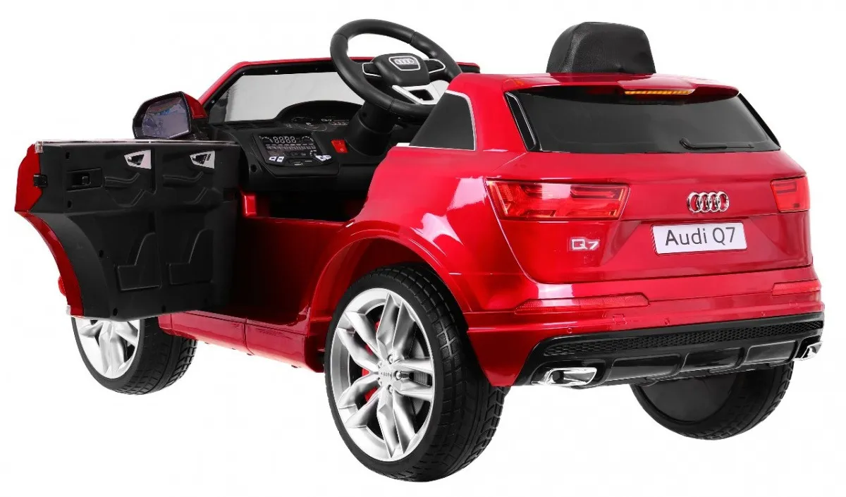 licencirani auto na akumulator audi q7 - crveni/lakirani - slika 2