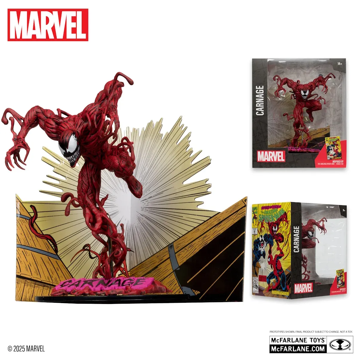 mcfarlane marvel – carnage (the amazing spider-man #362) figura, 18cm - slika 3