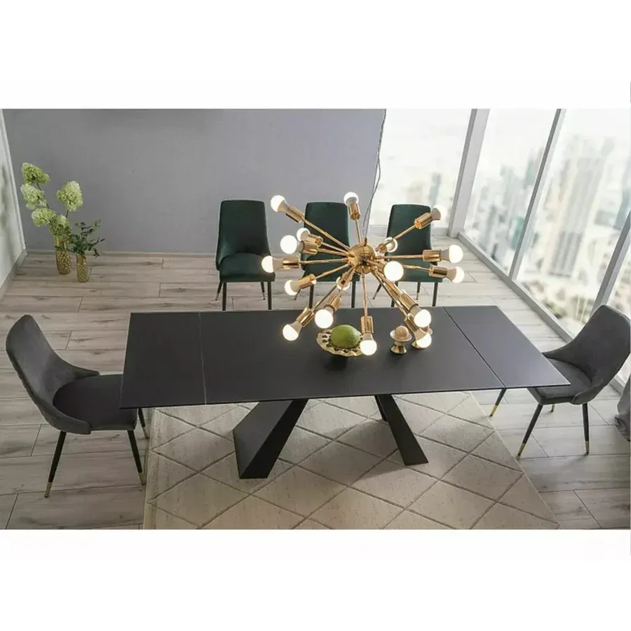 blagovaonski stol salvadore 160/240x90cm, materijal: kaljeno staklo - slika 5
