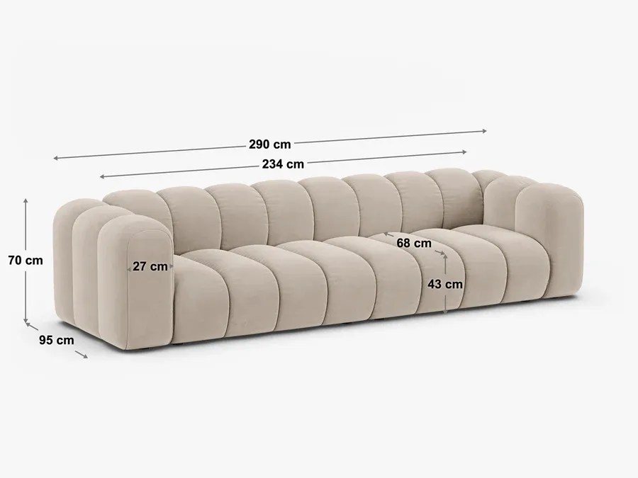 sofa lupine 290x95cm, materijal: chenille eden - slika 5