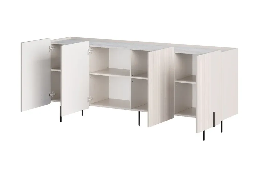 komoda malmi 200 cm, 4 vrata i 4 police, materijal: mdf - slika 5