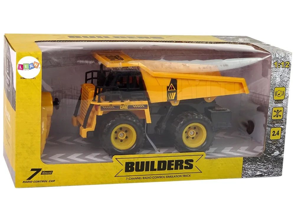 tipper construction 2.4g r/c yellow 1:12 sound - slika 3