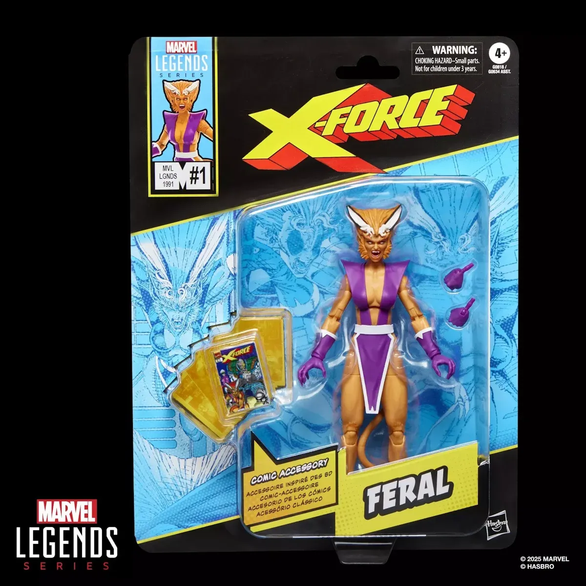 marvel legends series: x-force – feral figura, 15cm - slika 10