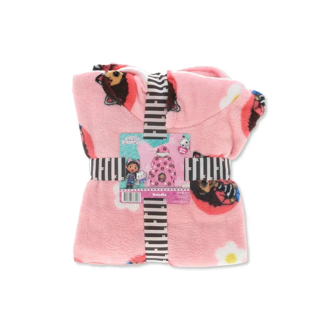 gabby’s dollhouse dječja hoodie deka, roza - slika 3