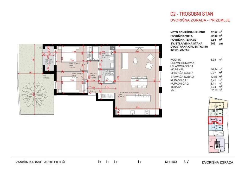 stan: zagreb (lašćina),kvatrić, trosobni s vrtom 91.00 m2, novogradnja - slika 10