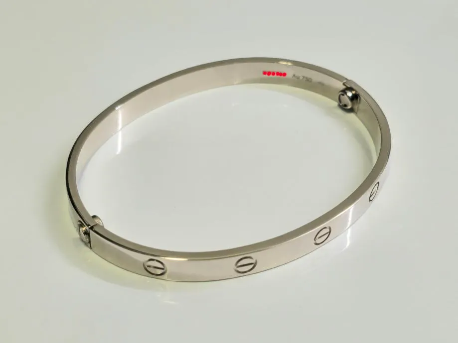 cartier love bracelet white gold / r1, rate !! - slika 4