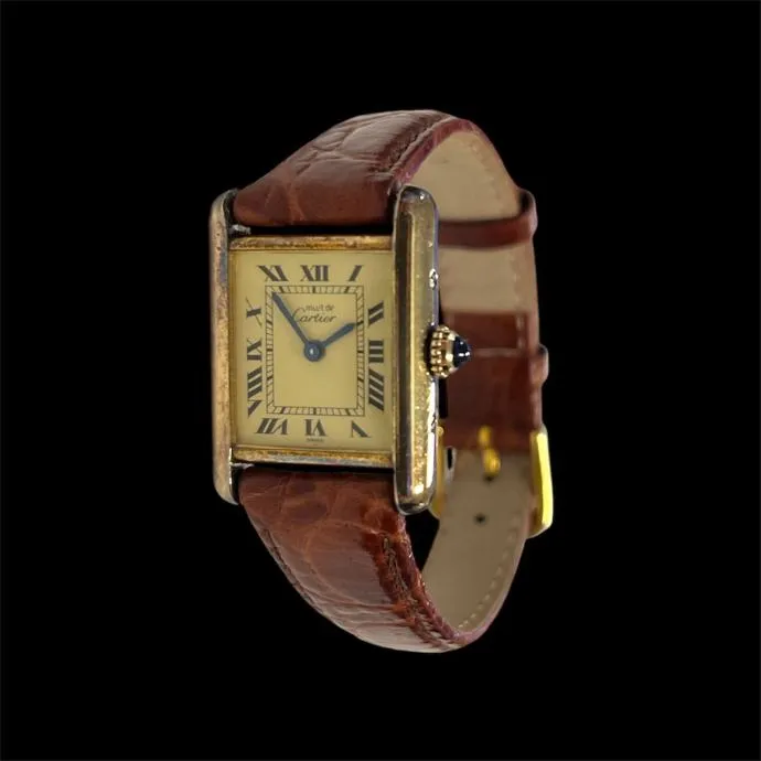 ženski ručni sat cartier tank quartz vermeil 5057001 - 28mm / r1, rate - slika 2