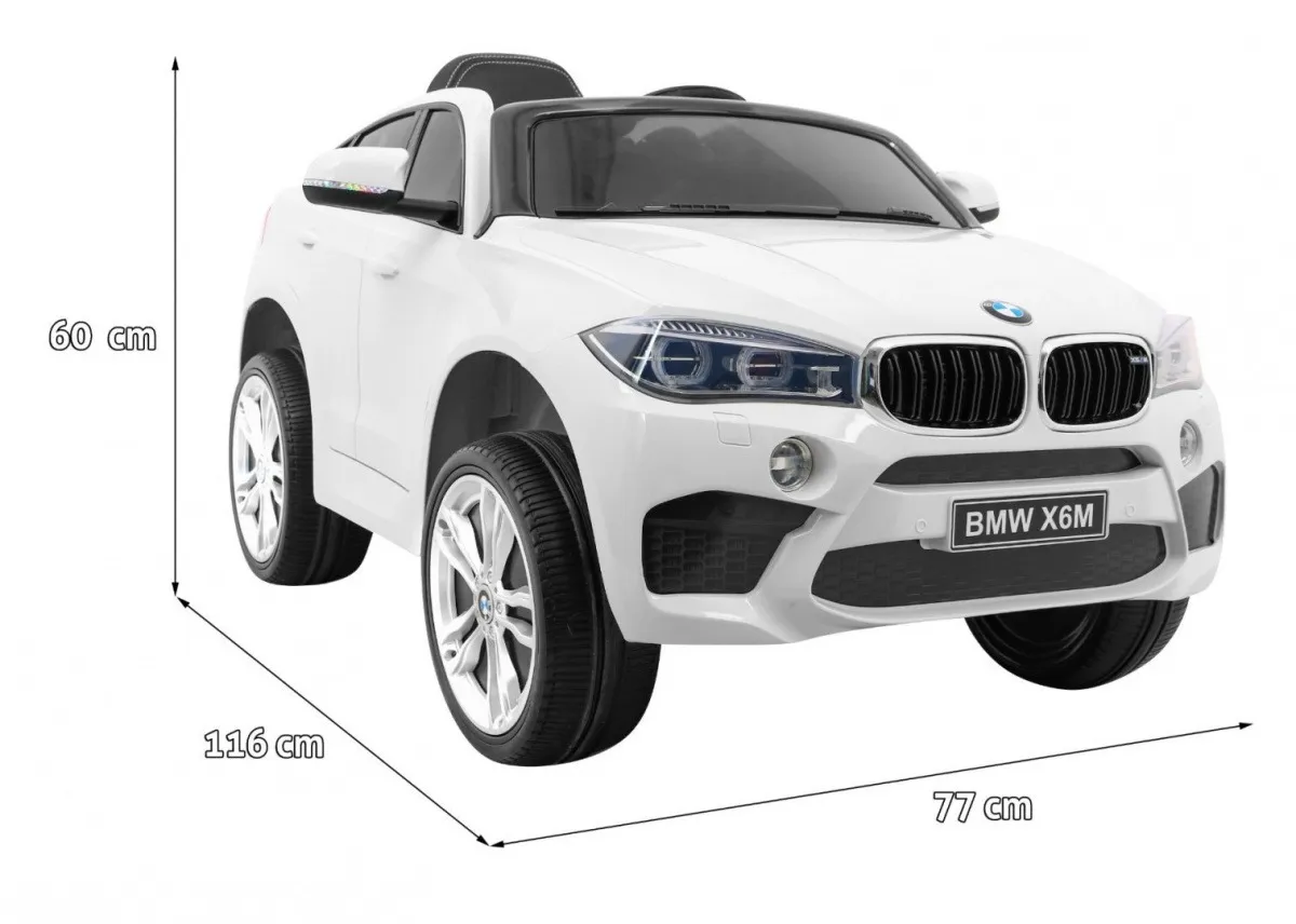 licencirani auto na akumulator bmw x6m - bijeli - slika 2