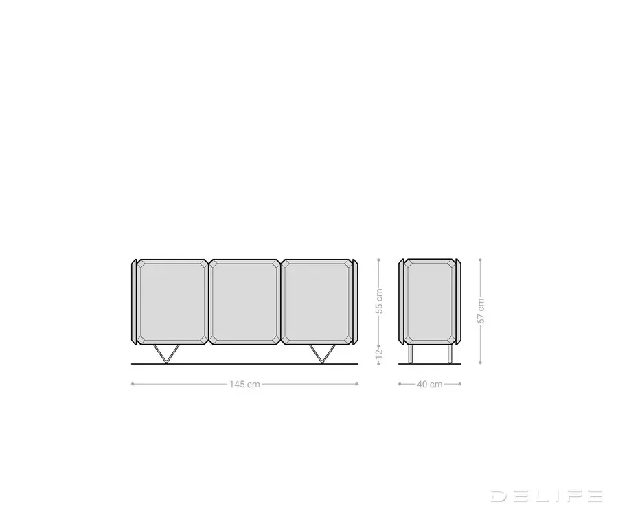 komoda kiano 145x40cm, materijal: bagrem - slika 8