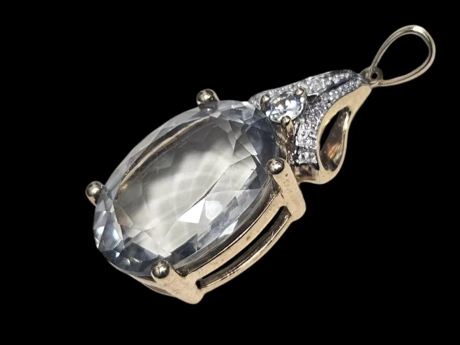zlatni privjesak s dijamantima 0.015ct 14k / r1, rate ! - slika 2