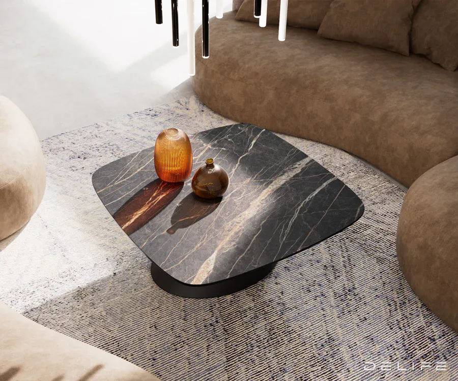 klub stolić edge boot 90x90cm, materijal: keramika laminam noir desir - slika 4