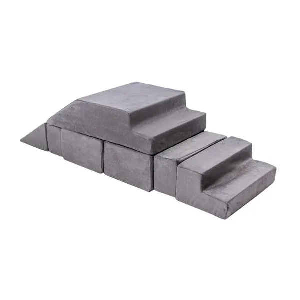 set baršunastih cigli - sivi - slika 3