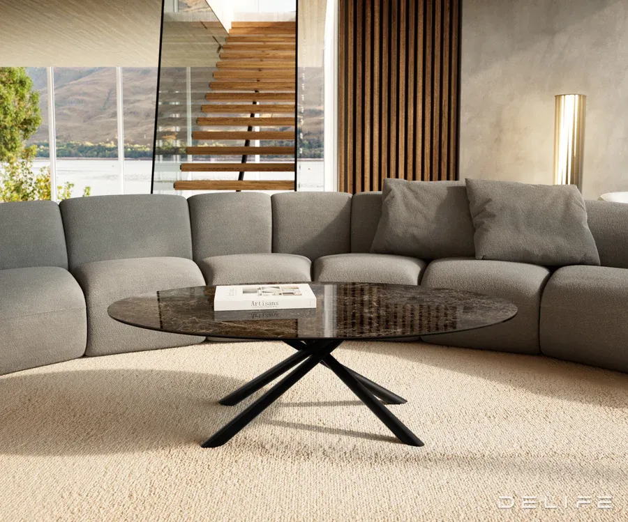 klub stolić edge 140x80cm, materijal: keramika laminam emperador - slika 2