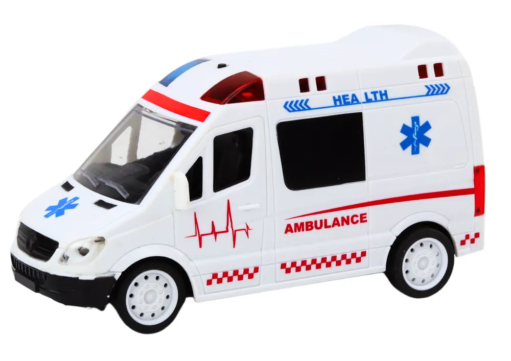 auto na daljinsko upravljanje rc ambulance - bijeli - slika 3