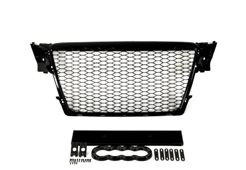 maska+blende za audi a4 b8 07-12 g.- rs4 look- crna-sjaj-super izgled - slika 2