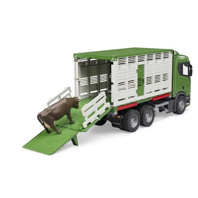 bruder kamion za prijevoz stoke scania super 560r s 1 govedom - slika 2