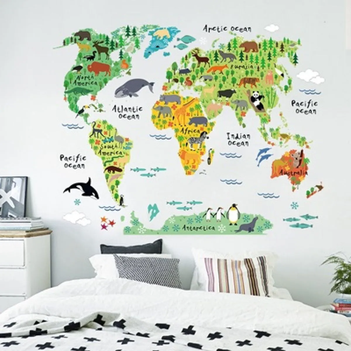 dječja zidna naljepnica - animal world (svijet životinja) 60*90cm - slika 2