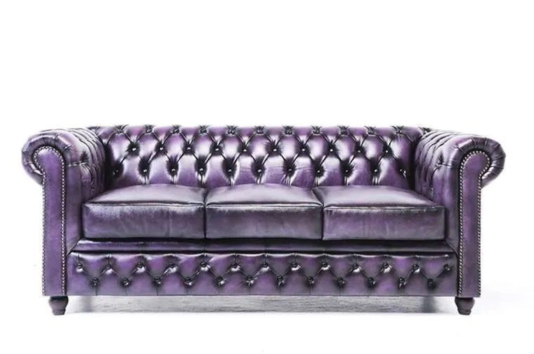 chesterfield trosjed original leather | 3-sjedišta - slika 1