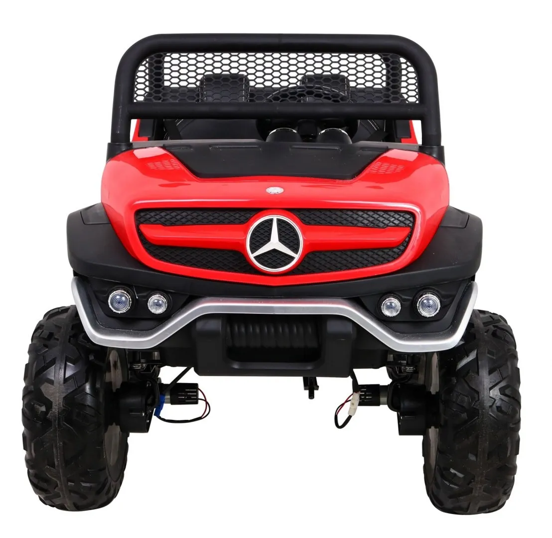 licencirani auto na akumultor mercedes benz unimog - crveni - slika 4