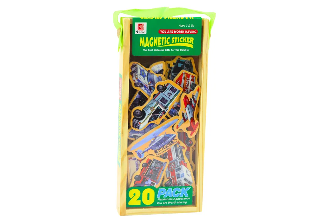 set of wooden magnets vehicles ships planes 20 pieces - slika 4