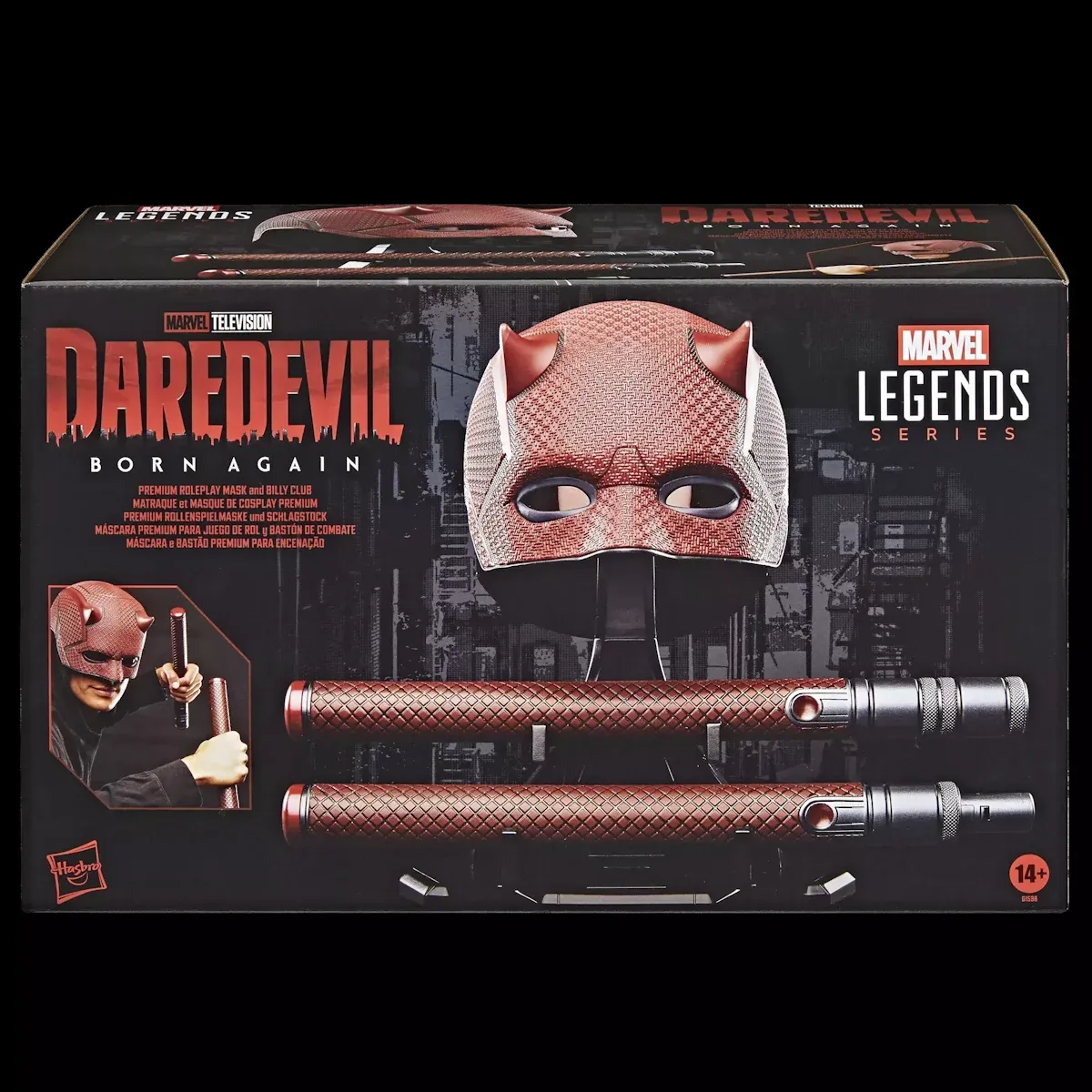 marvel legends series: daredevil mask + billy club replica - slika 10
