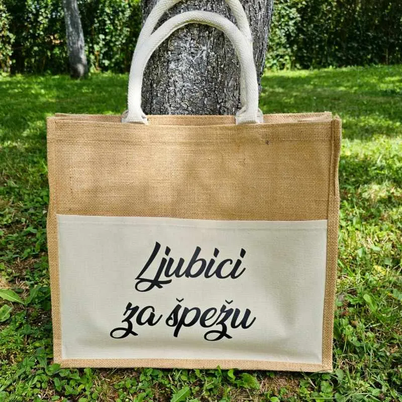 jutena torba za plažu s prednjim džepom - slika 5