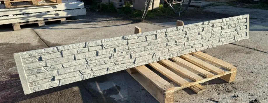 betonski parapet za panel ogradu 2d/3d - novo - imitacija kamena - slika 4