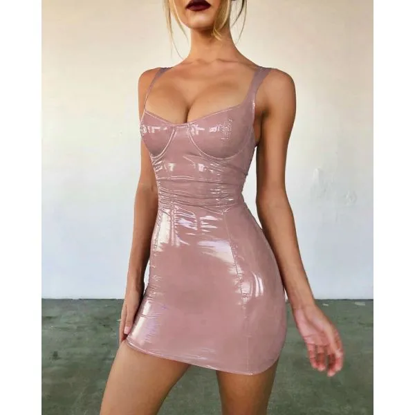 haljina leather dress - slika 7