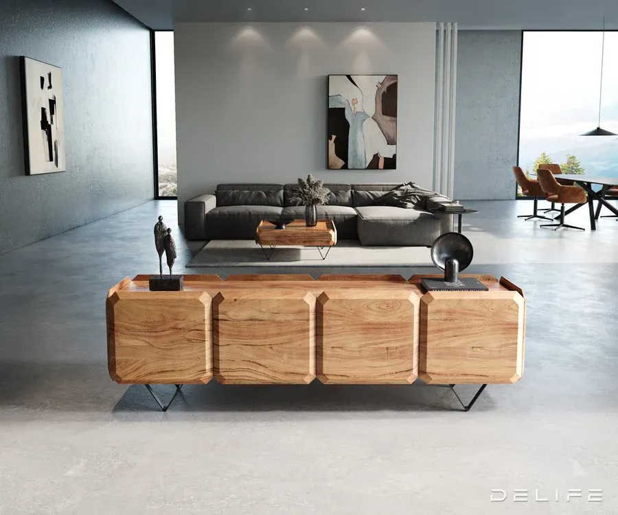 komoda kiano 200x40cm, materijal: bagrem - slika 2