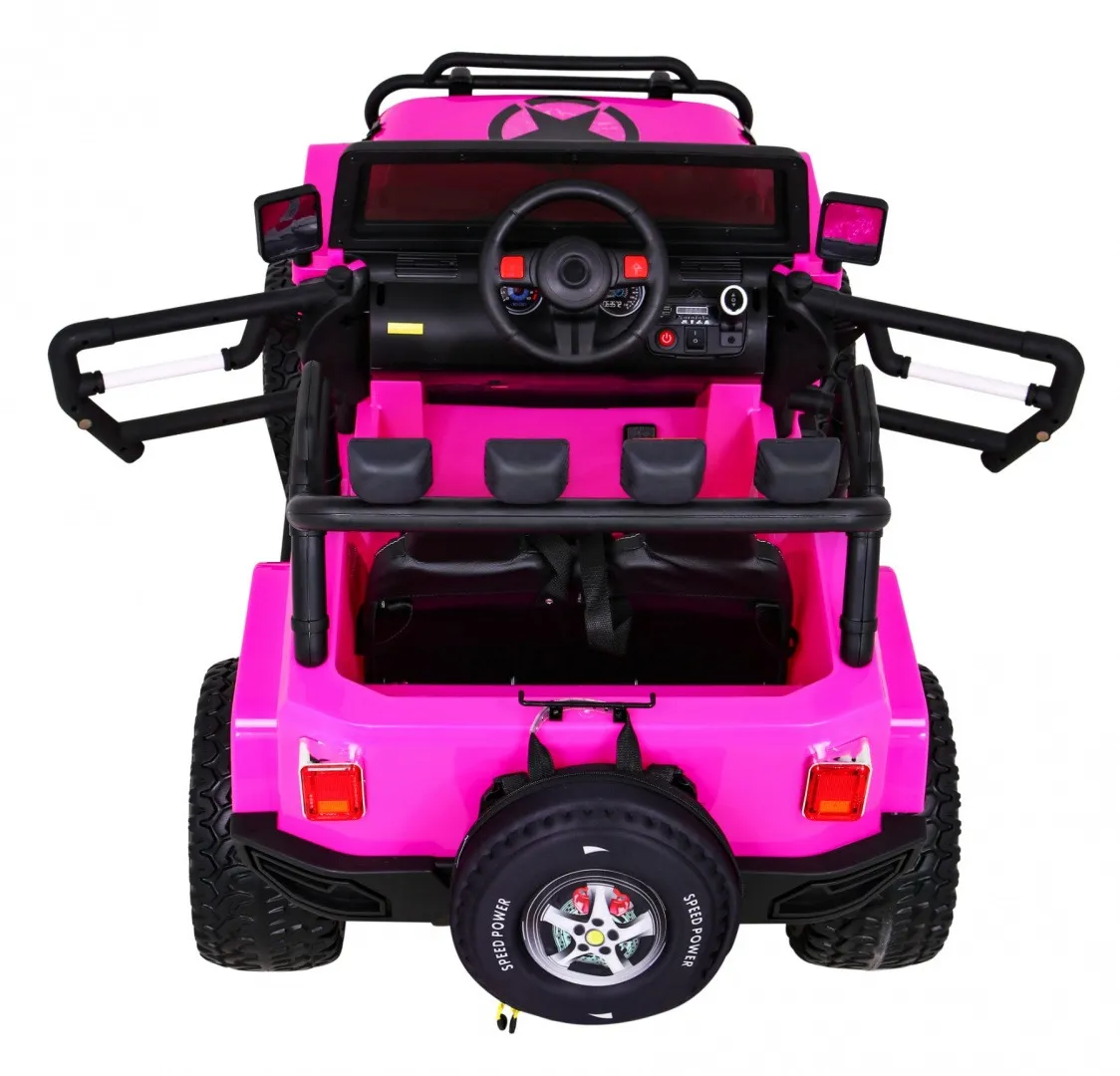 auto na akumulator monster jeep 4 x 4 - dvosjed - rozi - slika 15